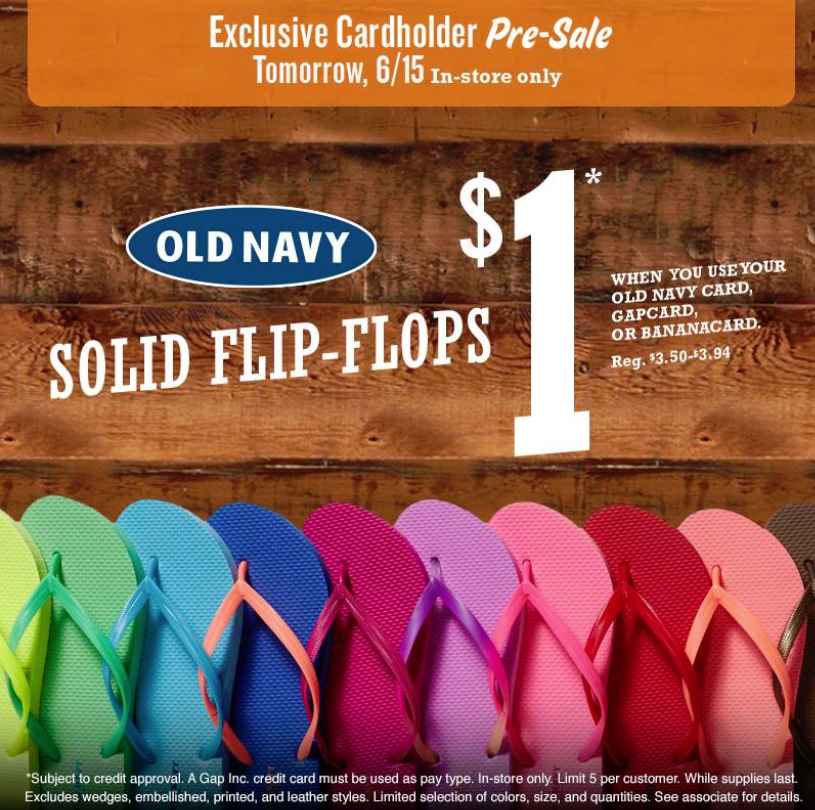 Old Navy 1 Flip Flop Sale Starts Tomorrow!