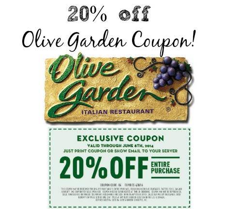 olive garden coupons