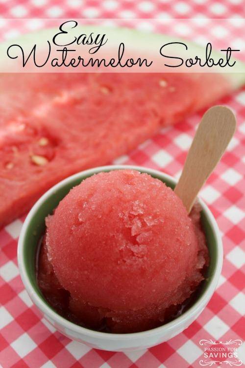 Easy Watermelon Sorbet Recipe