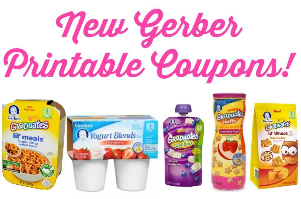 5 New Gerber Printable Coupons 