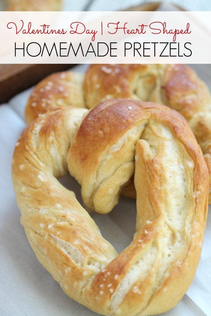 heart shaped homemade pretzels