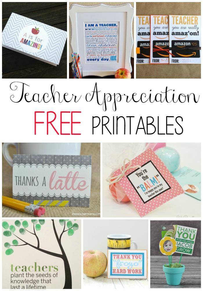 20 Printables for Teacher Appreciation Week - Passion for Savings