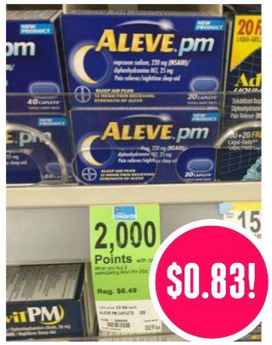 Aleve PM Coupons | $0.83 at Walgreens!