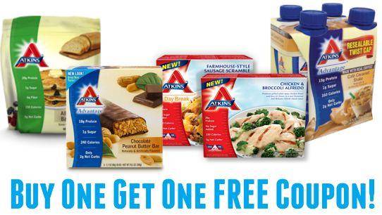 Printable Atkins Coupons Buy 1 Get 1 FREE Atkins Products 