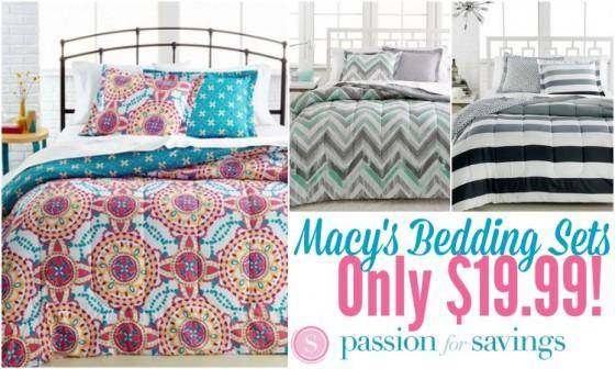 Piece Macyâs Bedding Sets just 19.99!