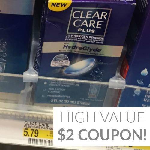 NEW High Value $2 Clear Care Plus Coupon!