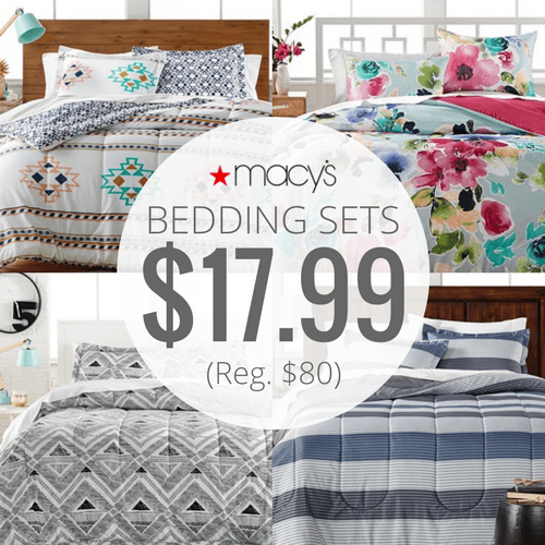 Macy&#39;s 3 Piece Bed-In-Bag Bedding Sets only $17.99!