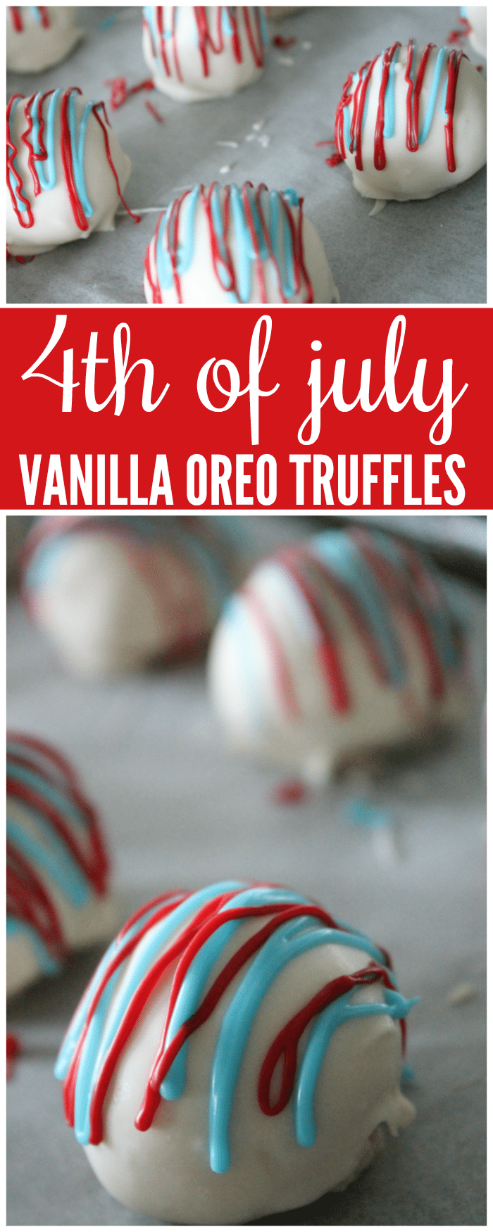 4th of July Vanilla Oreo Truffles Recipe