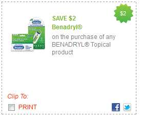 $2 Benadryl Printable Coupon | $0.28 Itch Sticks at Walmart! - Passion ...