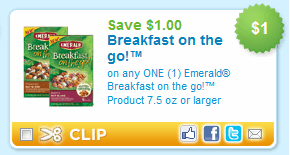 Emerald Breakfast on the Go Coupon! | $1.68 at Walmart!