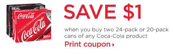 Coca Cola Coupons | Save $1/2 24 Pack Cans of Coke Products - Passion ...