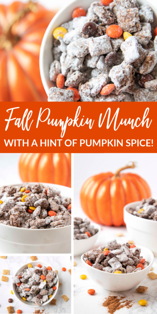 This is the perfect way to jazz up your old Muddy Buddy or Puppy Chow Recipe for Fall! It doesn't add a lot of steps and it looks so cute!!! Whip up this fall pumpkin much today. #passion4savings #fall #pumpkin #Pumpkinspice #puppychow #muddybuddy #dessert #nobake fall pumpkin munch