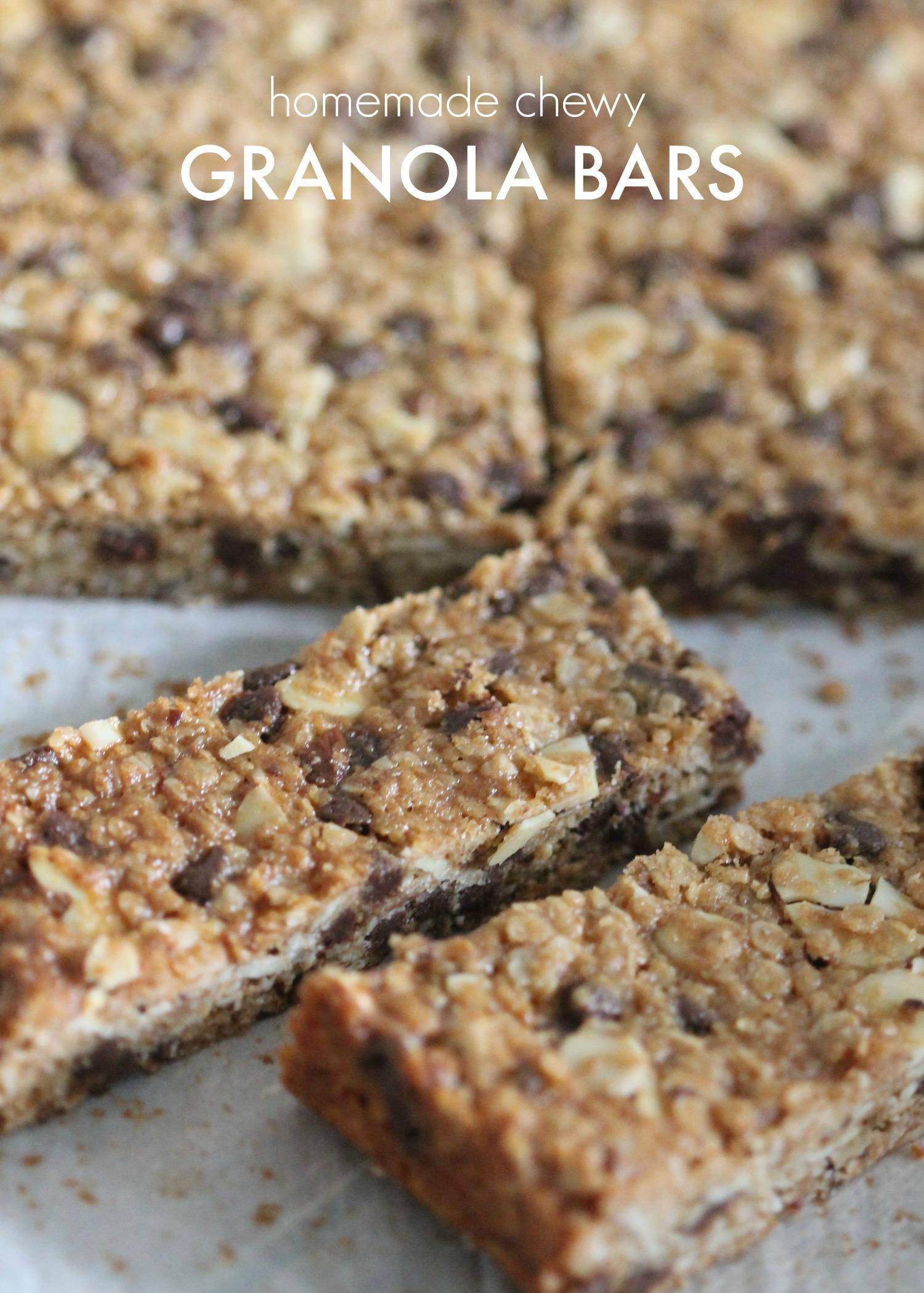 homemade chewy granola bars
