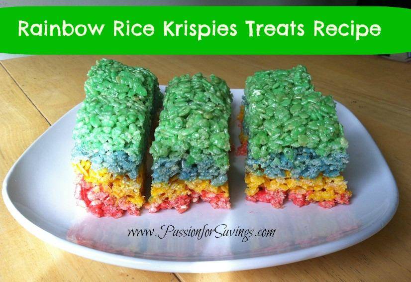 Rainbow Rice Krispies Treats