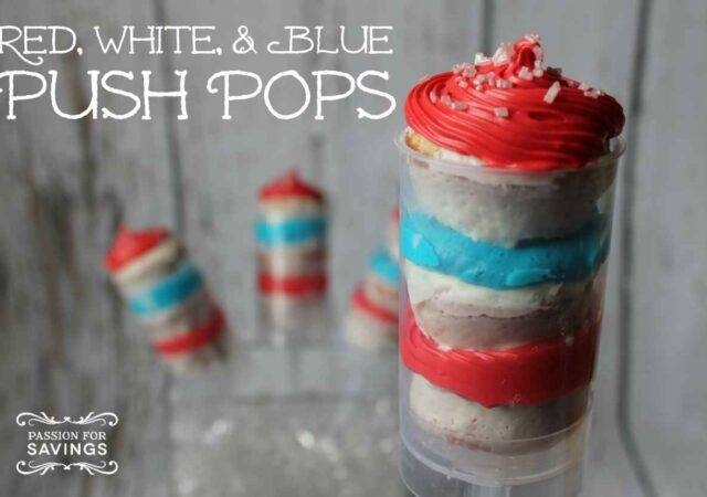 Red White and Blue Push Pops