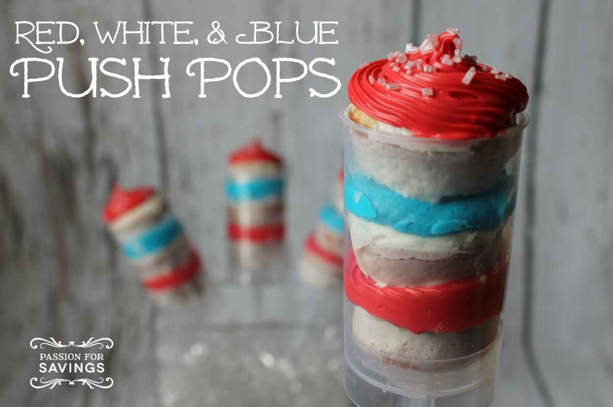 Red White and Blue Push Pops