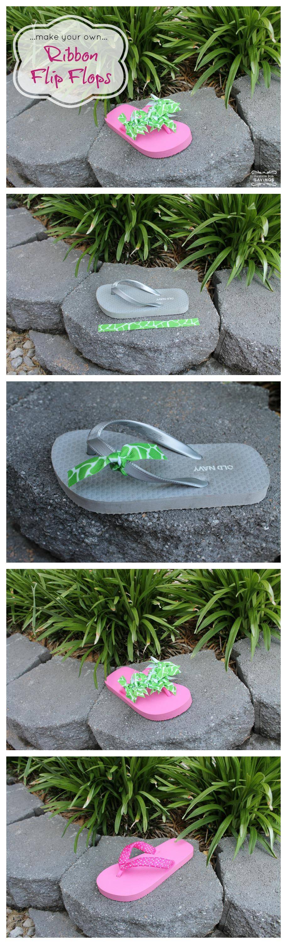 How To Make Ribbon Flip Flops