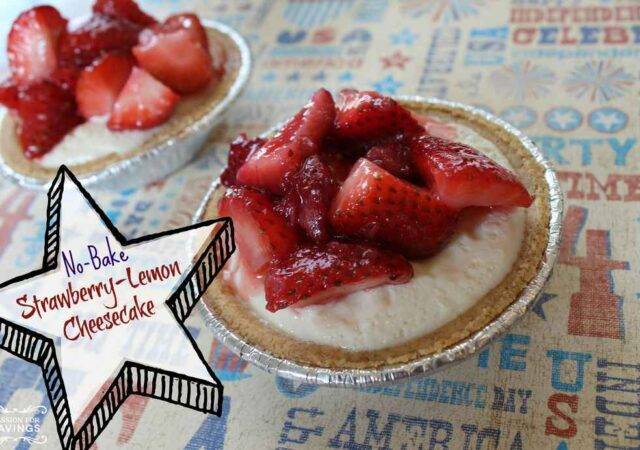No Bake Strawberry Lemon Cheesecake