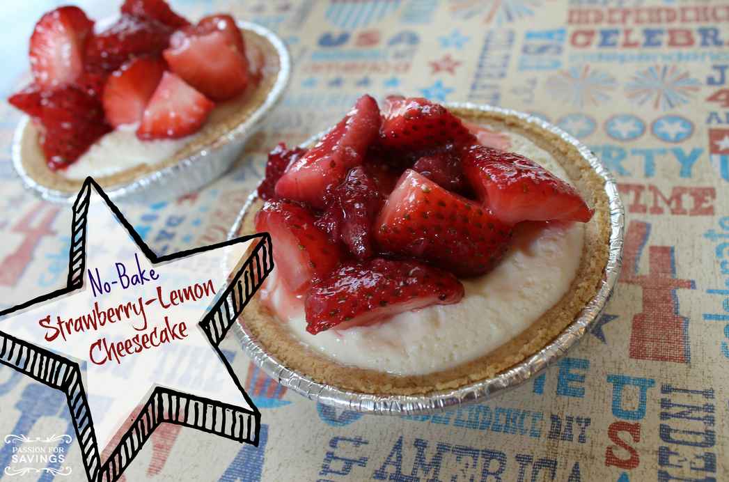 No Bake Strawberry Lemon Cheesecake