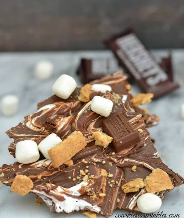 s'mores chocolate bark