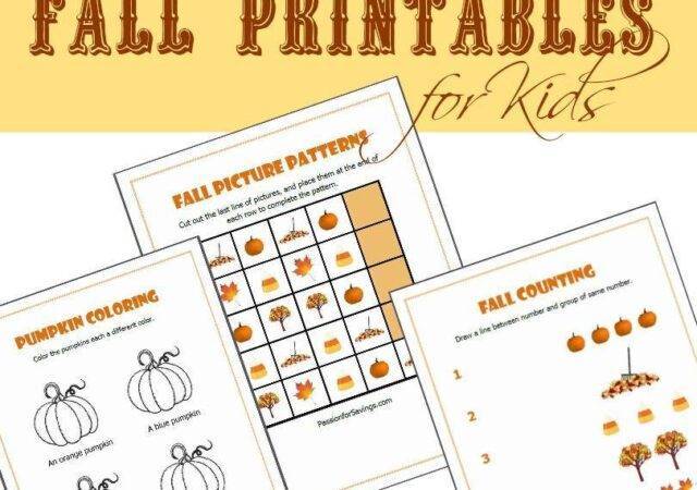 free fall printables for kids