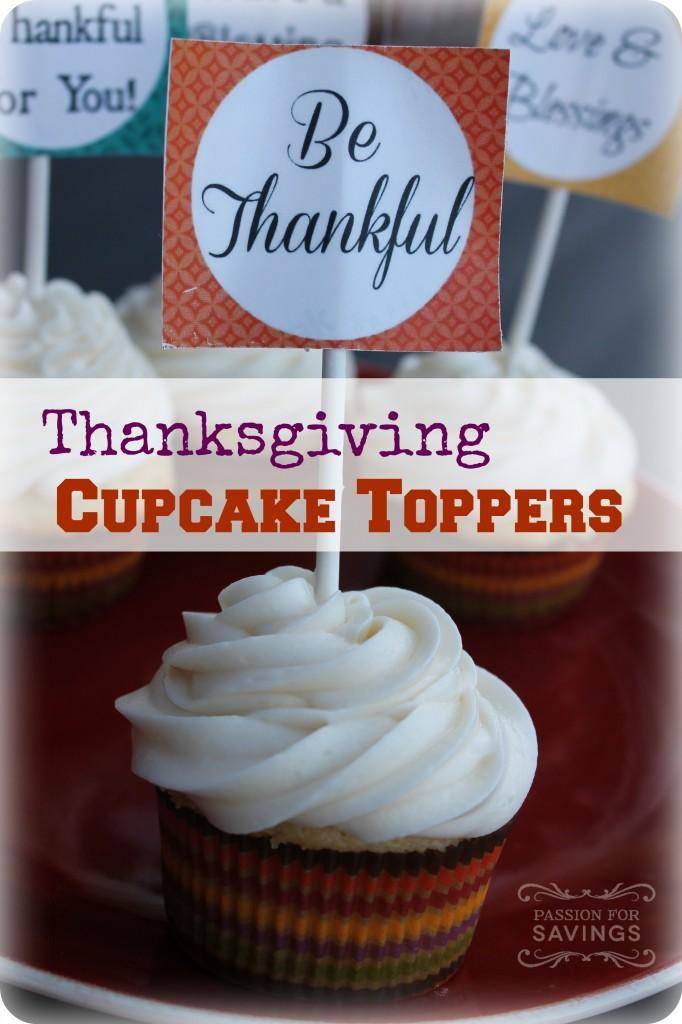 Thanksgiving Cupcake Toppers