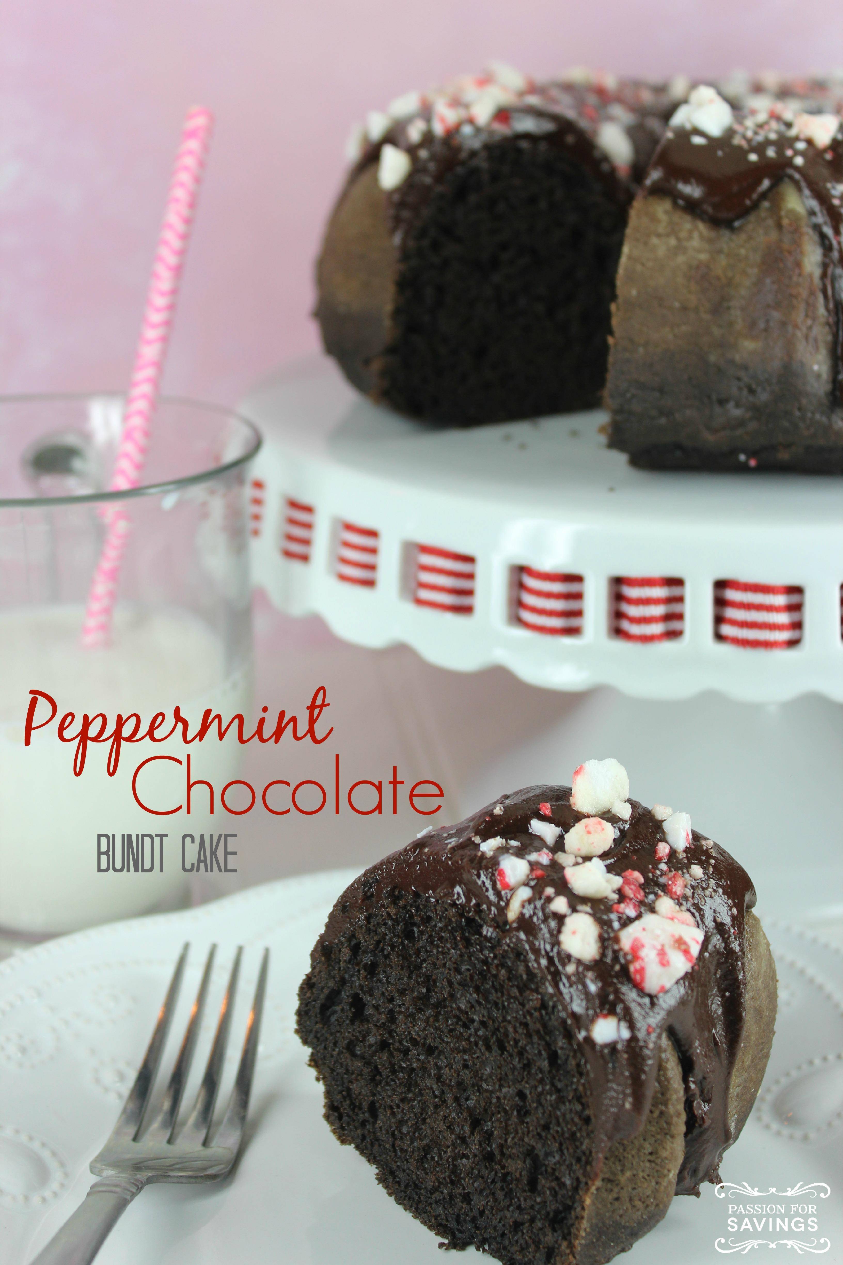 Peppermint Chocolate Bundt Cake