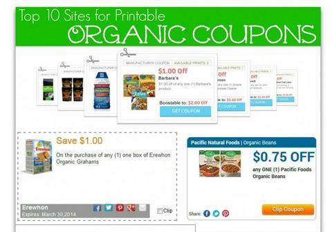 Top 10 Printable Organic Food Coupons Sources