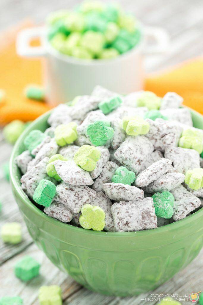 St. Patrick's Day Treats Muddy Buddies Puppy Chow Peanut Free