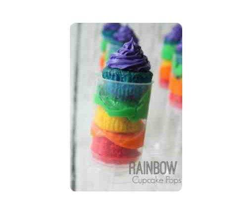 Rainbow Cupcakes Pops Recipe