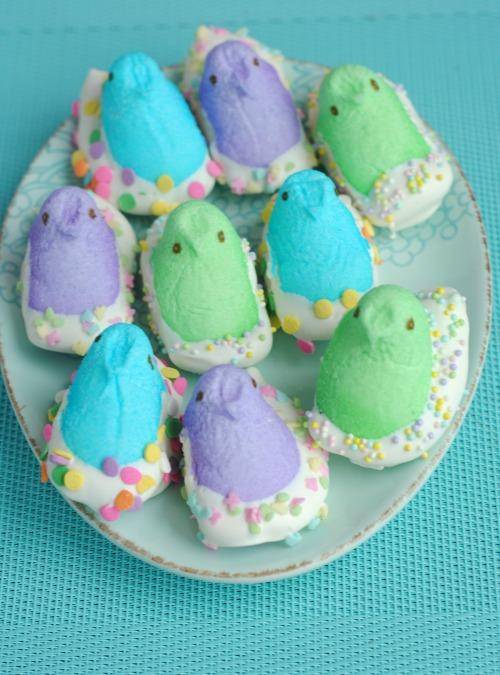 White Chocolate Dipped Chick Peeps