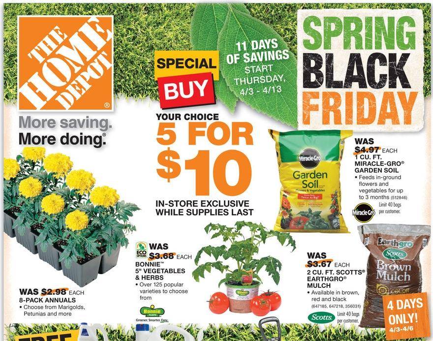 Home Depot Spring Black Friday Sale!