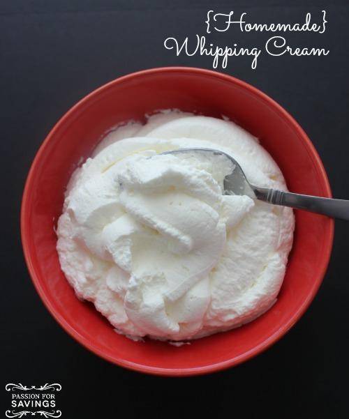 Homemade Whipping Cream Recipe