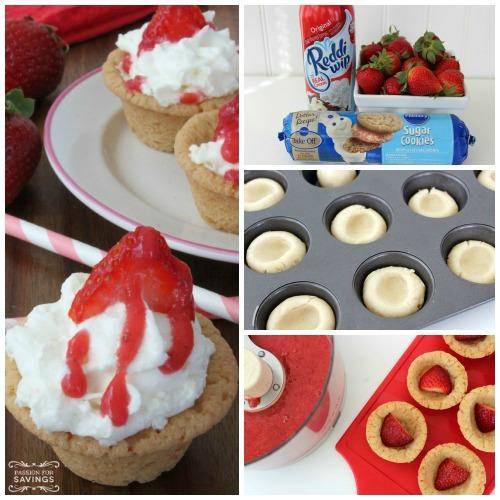 Easy Strawberry Shortcake Cookie Cups