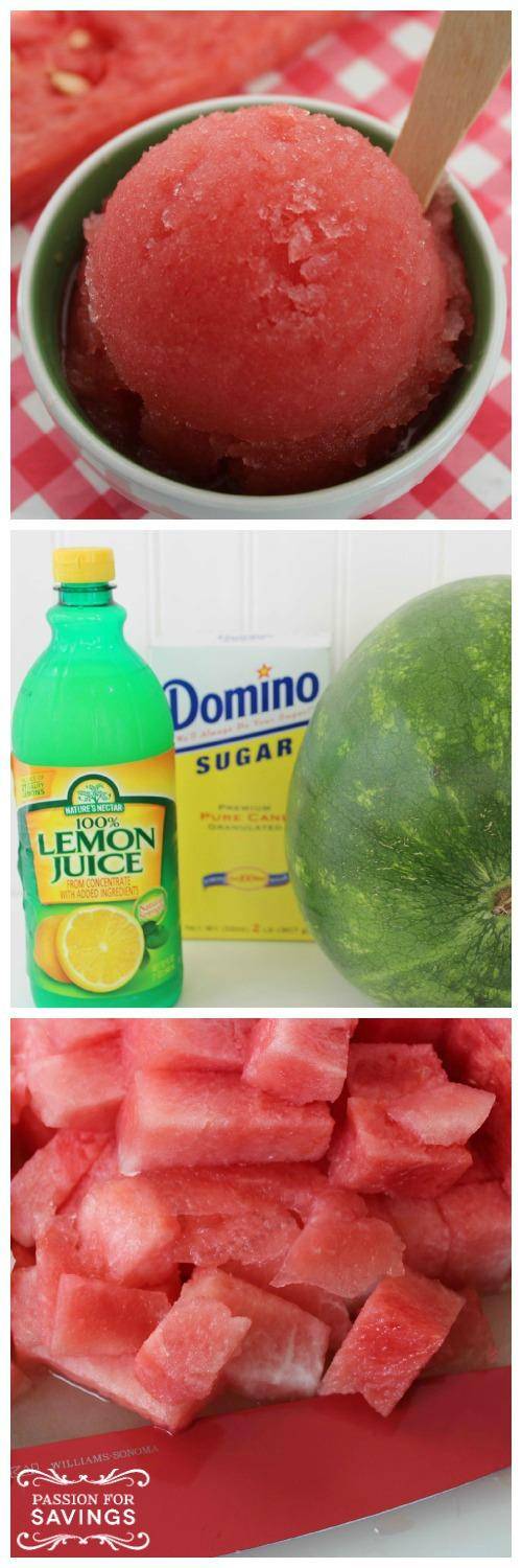Easy Watermelon Sorbet