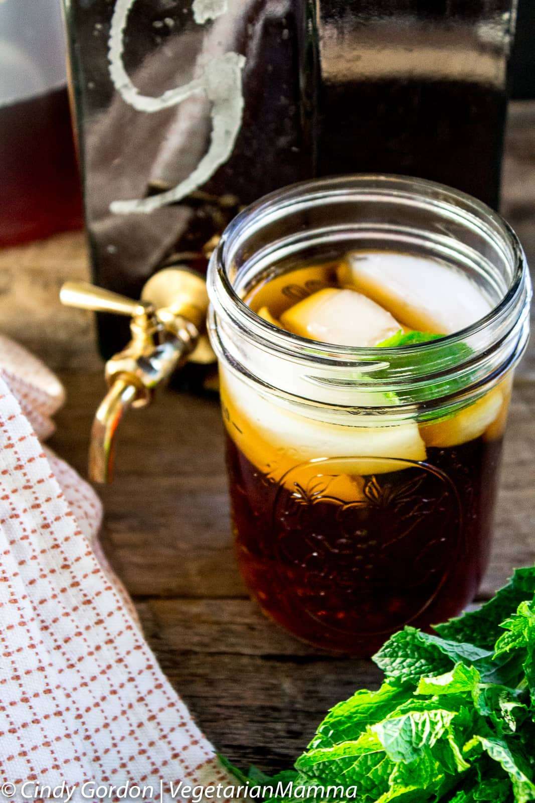 Ginger Lime Iced Tea with Mint Recipe