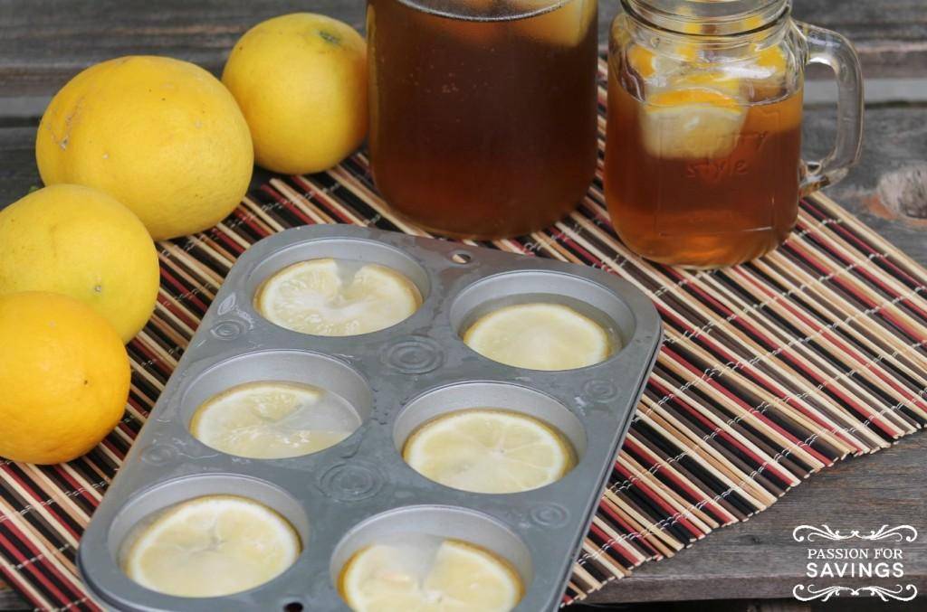lemon slice ice cubes