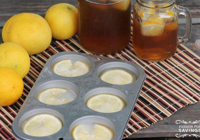 lemon slice ice cubes