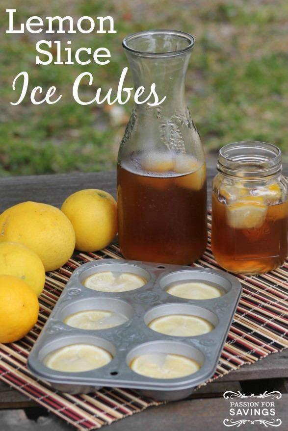 lemon slice ice cubes