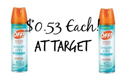 OFF Insect Spray just $0.53 at Target!