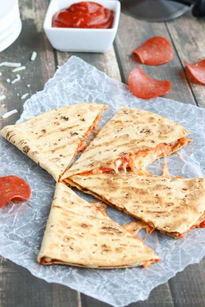 5 Minute Pepperoni Pizza Quesadilla Fun Lunch Box Ideas for Kids