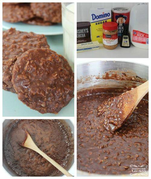 No Bake Chocolate Oatmeal Cookies