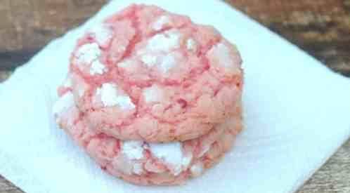 Strawberry Cake Mix Cookies Recipe