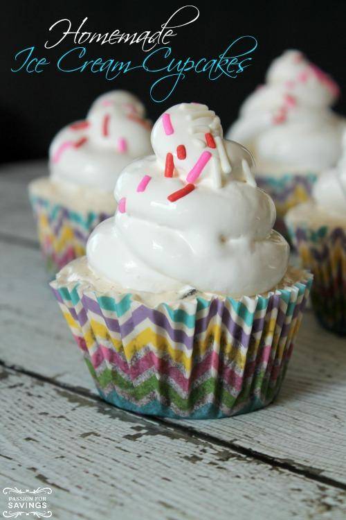 Homemade Ice Cream Cupcakes Recipe
