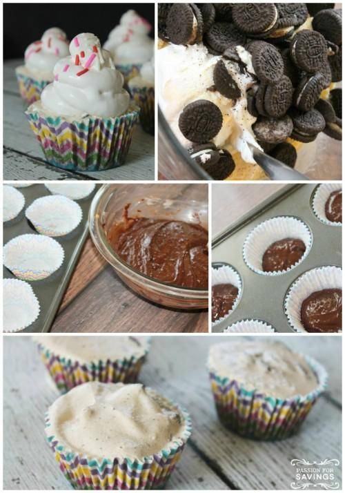 Homemade Ice Cream Cupcakes