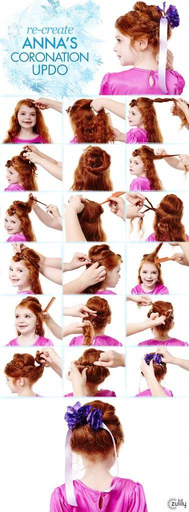 Frozen Hairstyles How To Anna S Coronation Updo Elsa S Braid