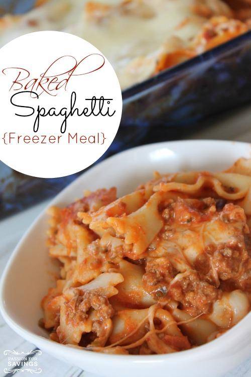 Baked Spaghetti Freezer Meal Recipe