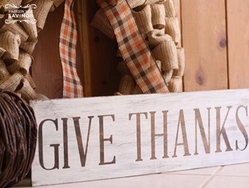 Fall Decorations - Easy Give Thanks Sign idea - DIY