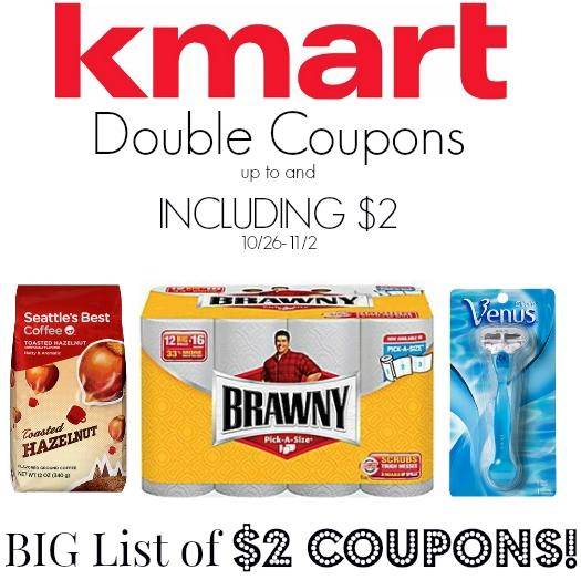 Kmart Double Coupons 10/26 + BIG List of $2 Coupons for ...