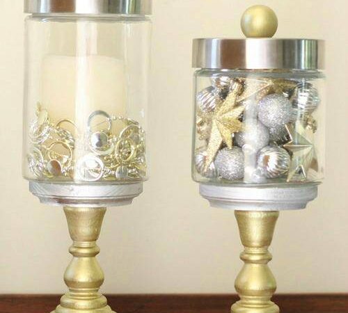 Easy DIY Apothecary jars | simple christmas decoractions